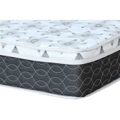 Cama Box Queen: Colchão Molas Bonnel Castor Class New + Base Crc Suede Black(158X198)