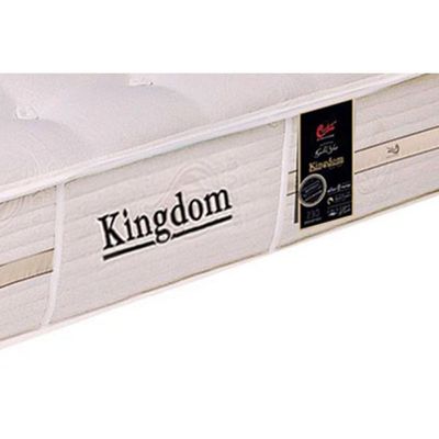 Cama Box King: Colchão Molas Ensacadas Castor Pocket Kingdom Aloe Vera + Base White(193X203)