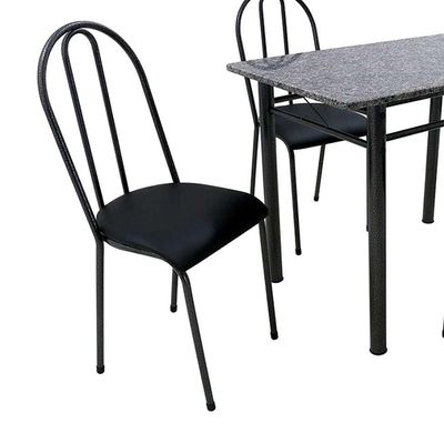 Conjunto de Mesa com 4 Cadeiras Genebra Preto