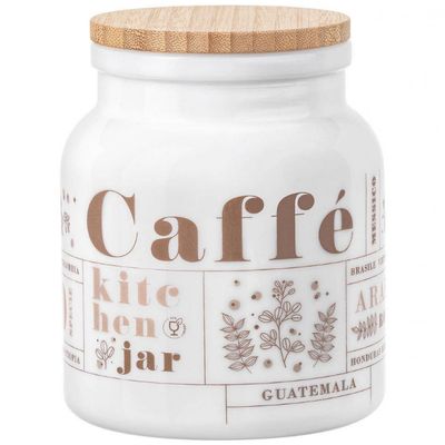 Pote de Vidro Temperado Luigi Bormioli Victoriana Café - 1L Branco