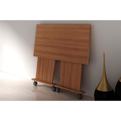 Mesa Multiuso Escritório Dobrável Me4117 C/ Rodízios Nogal - Tecno Mobili