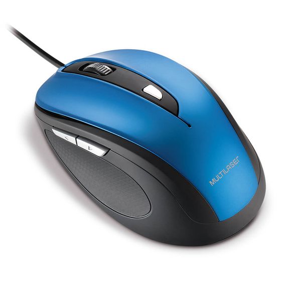 Mouse Multilaser Comfort 6 Botões Usb Azul/Preto - MO244 MO244 Mouse Multilaser Comfort 6 Botões Usb Azul/Preto - MO244 MO244