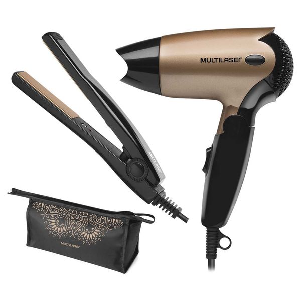 Kit Travel Multilaser Secador e Prancha De Viagem 1000W Bivolt C/ Nécessaire - EB025 EB025 Kit Travel Multilaser Secador e Prancha De Viagem 1000W Bivolt C/ Nécessaire - EB025 EB025