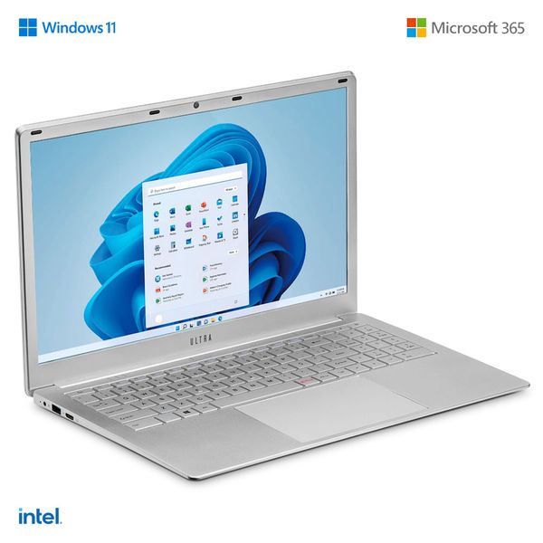 Notebook Ultra, com Windows 11 Home, Intel Celeron, 4GB 120GB SSD, Tela 15,6