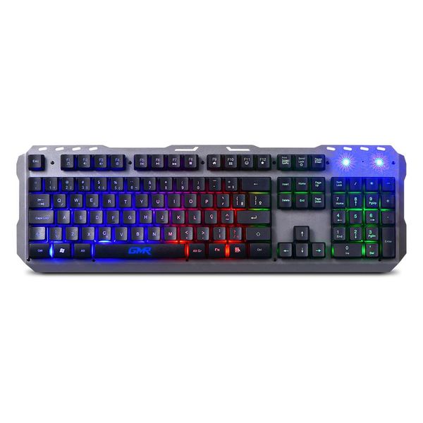 Teclado Base Metálica Led Rainbow GK300 - Multilaser - TC260 TC260 Teclado Base Metálica Led Rainbow GK300 - Multilaser - TC260 TC260