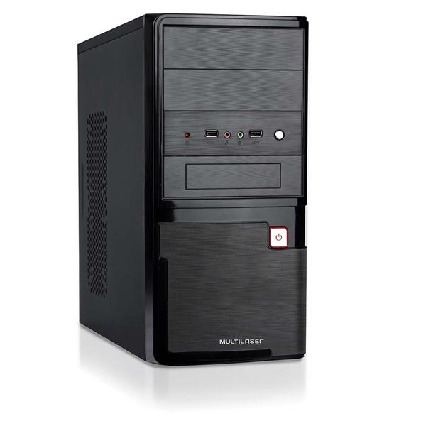 Gabinete 2 Baias Com Fonte 200W Preto Escovado Multilaser - GA145 GA145 Gabinete 2 Baias Com Fonte 200W Preto Escovado Multilaser - GA145 GA145