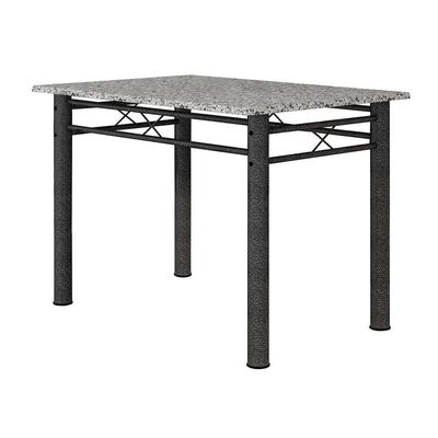 Conjunto de Mesa com 6 Cadeiras Granada Preto e Branco Floral GR