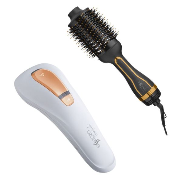 Combo Beauty - Depilador Por Luz Pulsada IPL e Escova Secadora Oval com Cabo Giratório 1200w-220v Dourada Essenza - EB088K EB088K Combo Beauty - Depilador Por Luz Pulsada IPL e Escova Secadora Oval com Cabo Giratório 1200w-220v Dourada Essenza - EB088K EB088K
