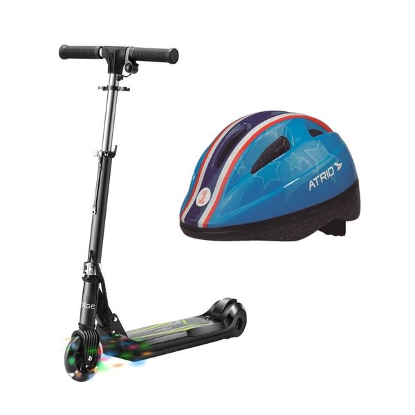 Combo Kids - Patinete Elétrico 5 Pol 8 Km/H  Mirage e Capacete Infantil Ajustável com 6 Furos de Ventilação Estampa de Estrela Atrio Tam P - BI042K BI042K