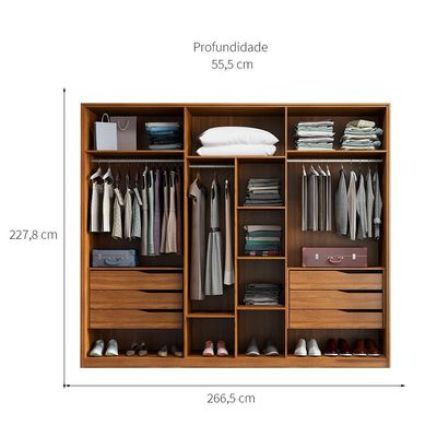 Guarda-Roupa Casal Atrice 6 PT 6 GV Amêndola