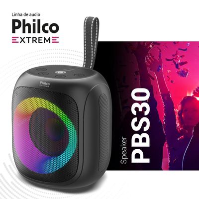 Speaker Philco PBS30 Flash Lights Bluetooth V5.1 30W Bivolt