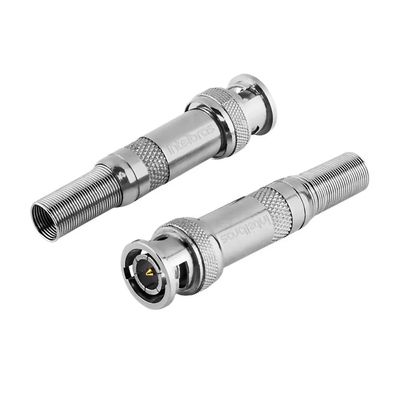 Kit 10 Conectores Intelbras Conex 1000 Bnc Macho Com Mola e Parafuso Para Camera De Segurança
