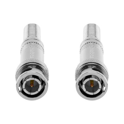 Kit 10 Conectores Intelbras Conex 1000 Bnc Macho Com Mola e Parafuso Para Camera De Segurança