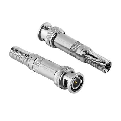 Kit 10 Conectores Intelbras Conex 1000 Bnc Macho Com Mola e Parafuso Para Camera De Segurança