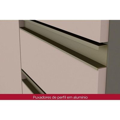 Balcão De Cozinha Connect C/ 3 Portas E 2 Gavetas P/ Pia 120cm Duna/cristal - Henn