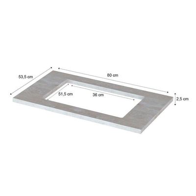 Tampo P/ Balcão Cozinha Americana 80cm Cooktop Calcare - Henn