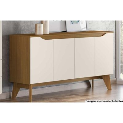 Buffet De Sala Jantar Quartzo 4 Portas Nature/off White - Henn