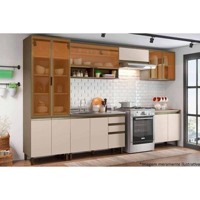 Armário De Geladeira P/ Cozinha Connect 80 1 Porta Basculante Duna/cristal - Henn