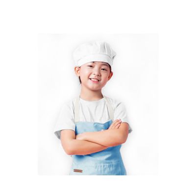 Avental Infantil Azul e Amarelo Crianças Algodao Kids 2un