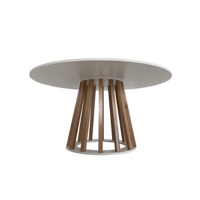 Mesa De Jantar Redonda 6 Lugares 120Cm Gabi Branca