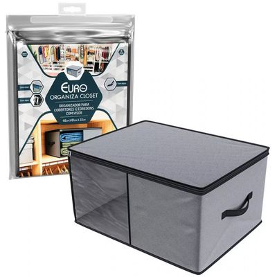 Organizador para Cobertores e Edredons com Visor Euro Home Cinza
