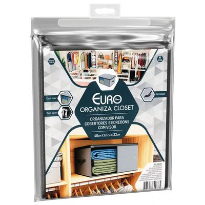 Organizador para Cobertores e Edredons com Visor Euro Home Cinza
