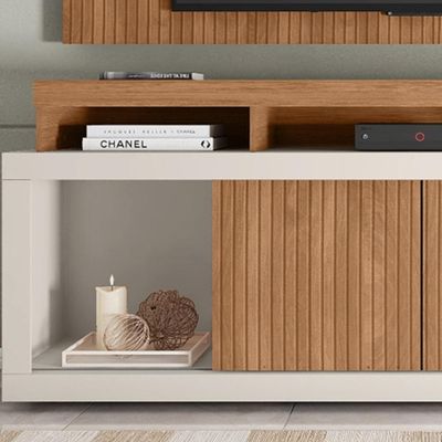 Rack Painel Para TV 65 Polegadas Life Marrom Caemmun