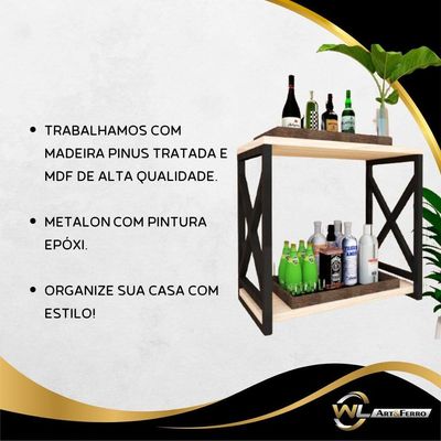 Suporte Nicho Estilo Industrial Pinus