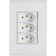 Conjunto 4x2 Com 3 Tomadas 2p+t 20 A 250 V Tramontina Liz Branco