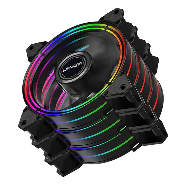 Kit 3 Coolers Cedric 120mm RGB com Controle Warrior - GA184 GA184