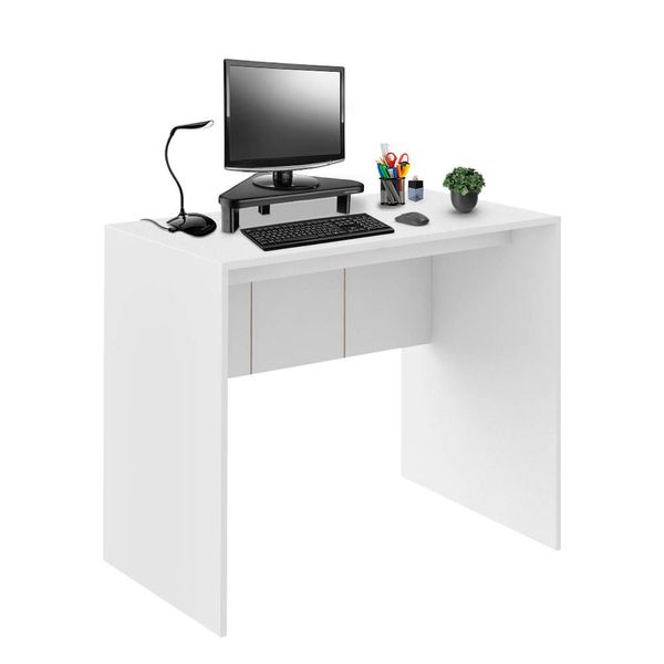 Combo Office - Mesa para Computador 90cm Branco e Cadeira de Escritório Lift Multilaser - GA203K GA203K
