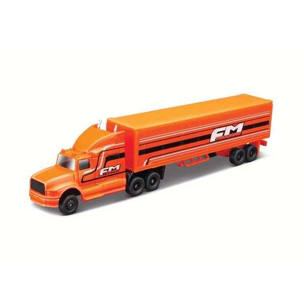 Miniatura Caminhão com Caçamba Maisto Highway Haulers - Baú - Laranja Maisto