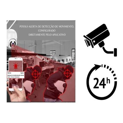 Kit 3 Camera Ip Icsee Wifi + 3 Cartão De Memória Sd 64gb