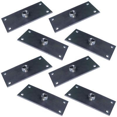 Kit 8 Chapinhas Chapa Reta Fixação Pés Palito Rosca 5/16 Zincada G59