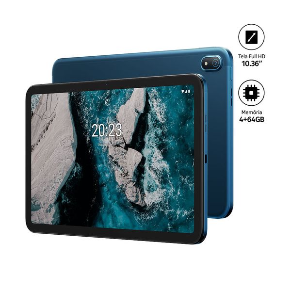 Compre Tablet Nokia T20 4GB RAM 64GB Tela 10.4 e Ganhe Celular Nokia 110 Preto com Rádio FM + Nokia Case Flip Rugged Para Tablet T20 - NK069K NK069K