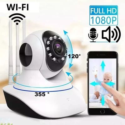 Babá Eletrônica Câmera Wifi Sem Fio Visão Noturna Áudio 360º