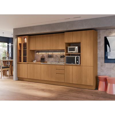 Cristaleira 4 Portas Kappesberg Ciela - R631 Canela