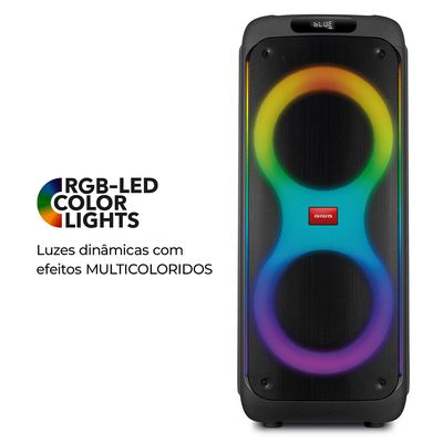 Caixa de Som PartyBox AIWA PB-04 Bluetooth 18H RGB USB TWS Preto BIV