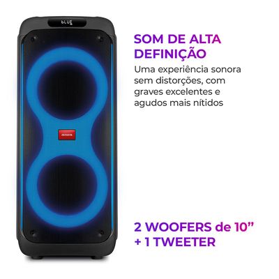 Caixa de Som PartyBox AIWA PB-04 Bluetooth 18H RGB USB TWS Preto BIV