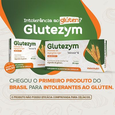 Kit 3 Glutezym Auxilia Digestão Do Glúten Maxinutri 20 Caps