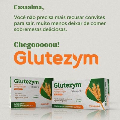 Kit 3 Glutezym Auxilia Digestão Do Glúten Maxinutri 20 Caps