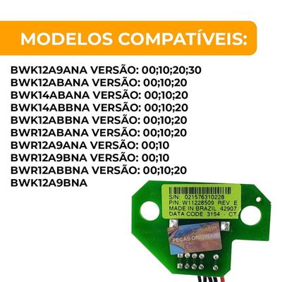 Placa De Interface Bivolt Para Máquina De Lavar Bwk12 Bwk14 W11396188 único