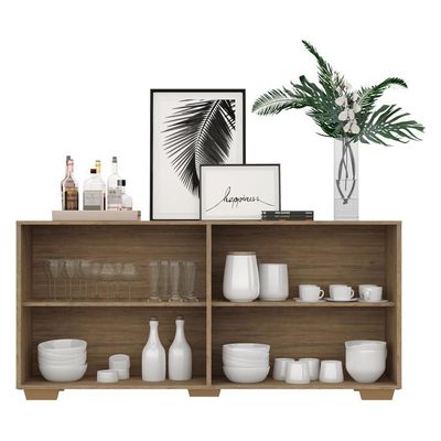 Aparador Buffet 4 Portas Multimóveis V3556 Rustic/Branco