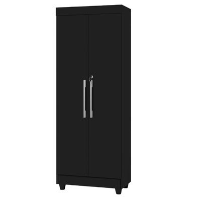 Armário Multiuso Com Chave 2 Portas 1,80m Texas Preto J&a