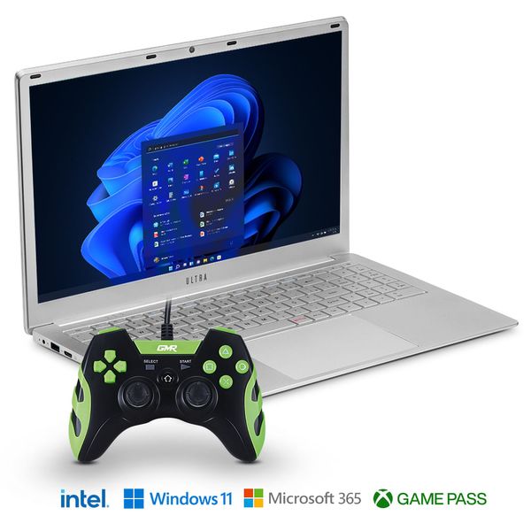 Compre Notebook Ultra, com Windows 11 Home, Microsoft 365 Personal 1TB na Nuvem, 1 mês de Xbox Game Pass Incluso e Ganhe 1 Controle Gamer - UB220K UB220K