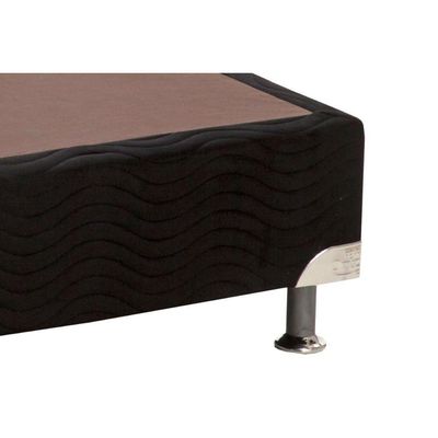 Cama Box Base Queen Universal Suede Nero Black (158x198x20) - Ortobom