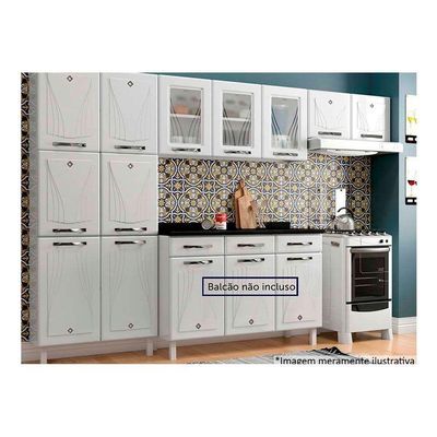 Kit De Cozinha Modulada 3 Peças Star New (2 Armários + 1 Paneleiro) Cpt106 Branco - Telasul