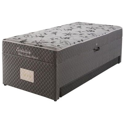 Cama Baú C/auxiliar Conjugado Solteiro: Colchão Molas Bonnel Mh1443 Evolution Black (88x188x63)