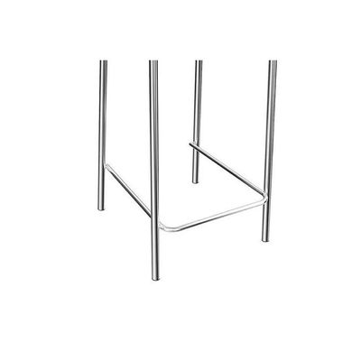 Banqueta Sala De Jantar Gênova 1b705cr 1 Un Cromado/courano Marrom - Kappesberg