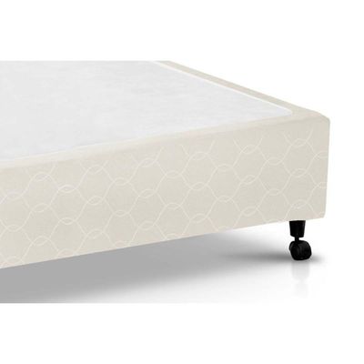 Cama Box Base Queen Poli Tecido Clean (158x198x23) - Castor